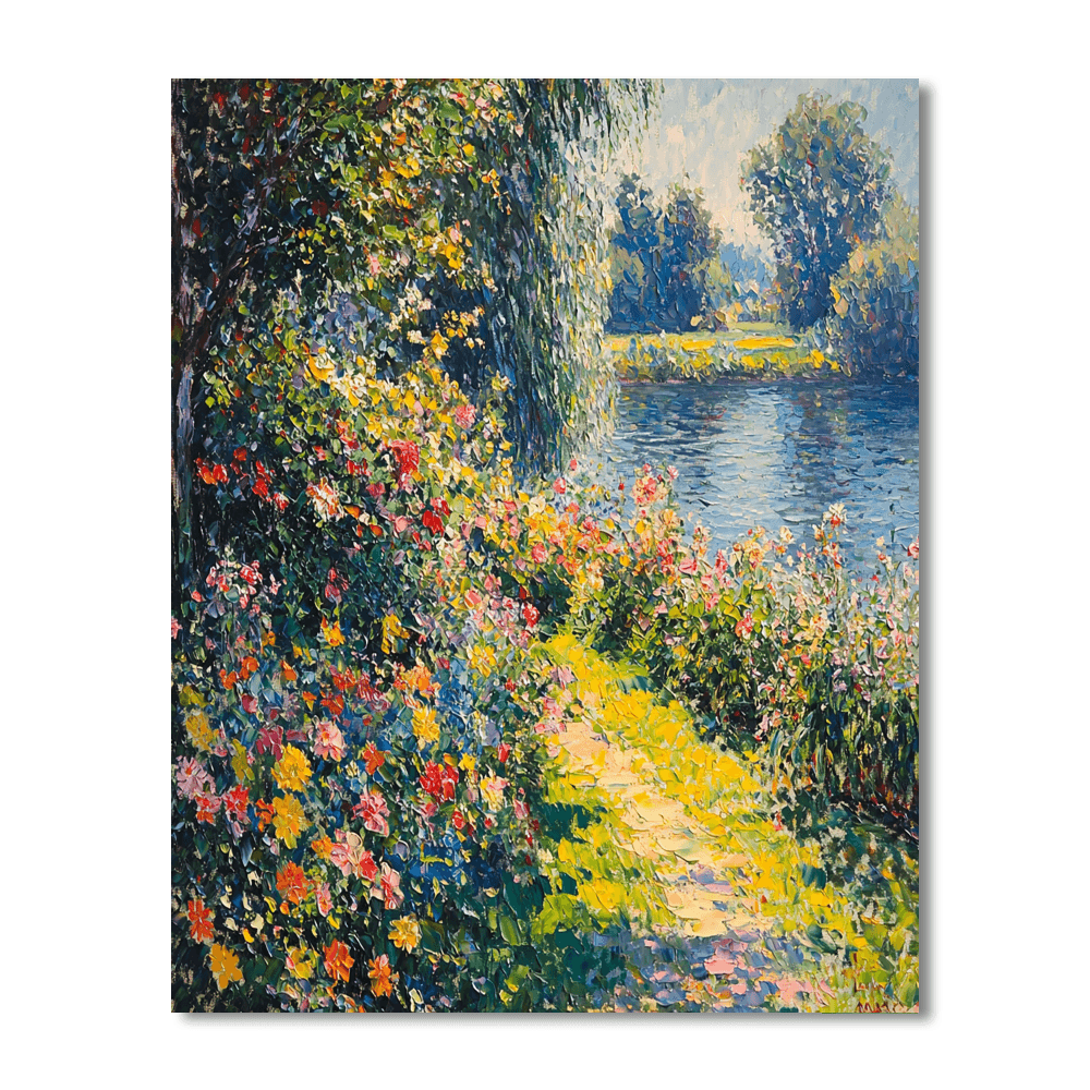 Monet Inspired Lush Oasis  Paint By Number