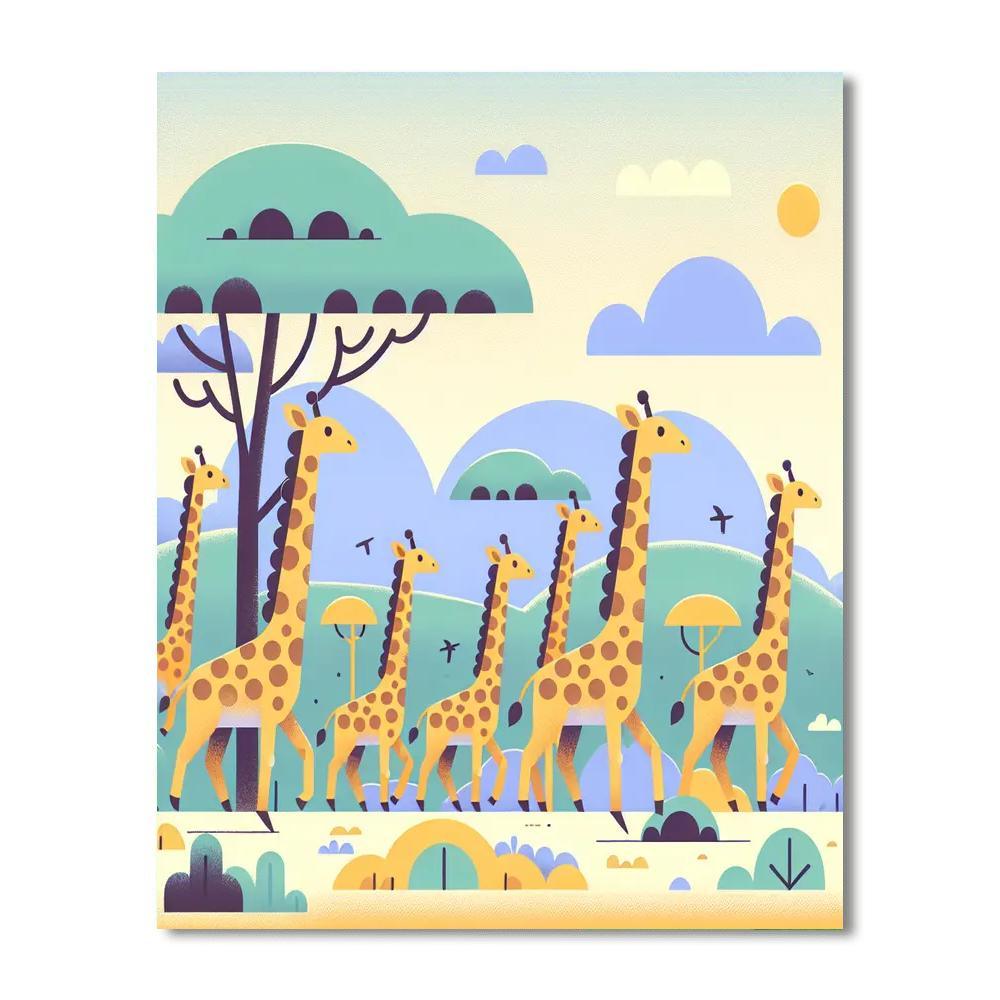 Gentle Giant Giraffe Safari Paint By Number