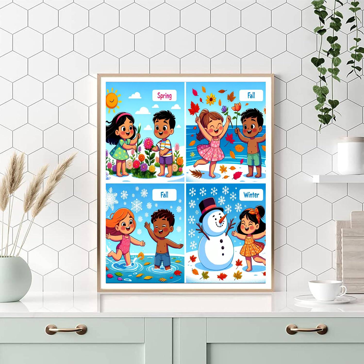 Magical Adventure Through Seasons Numbered Painting Kits