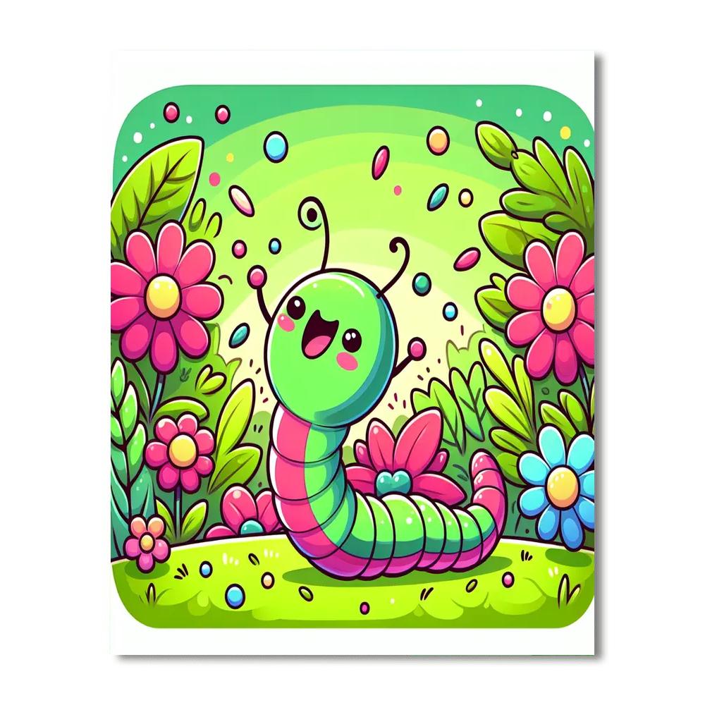 Wondrous Worm Numbered Painting Kits