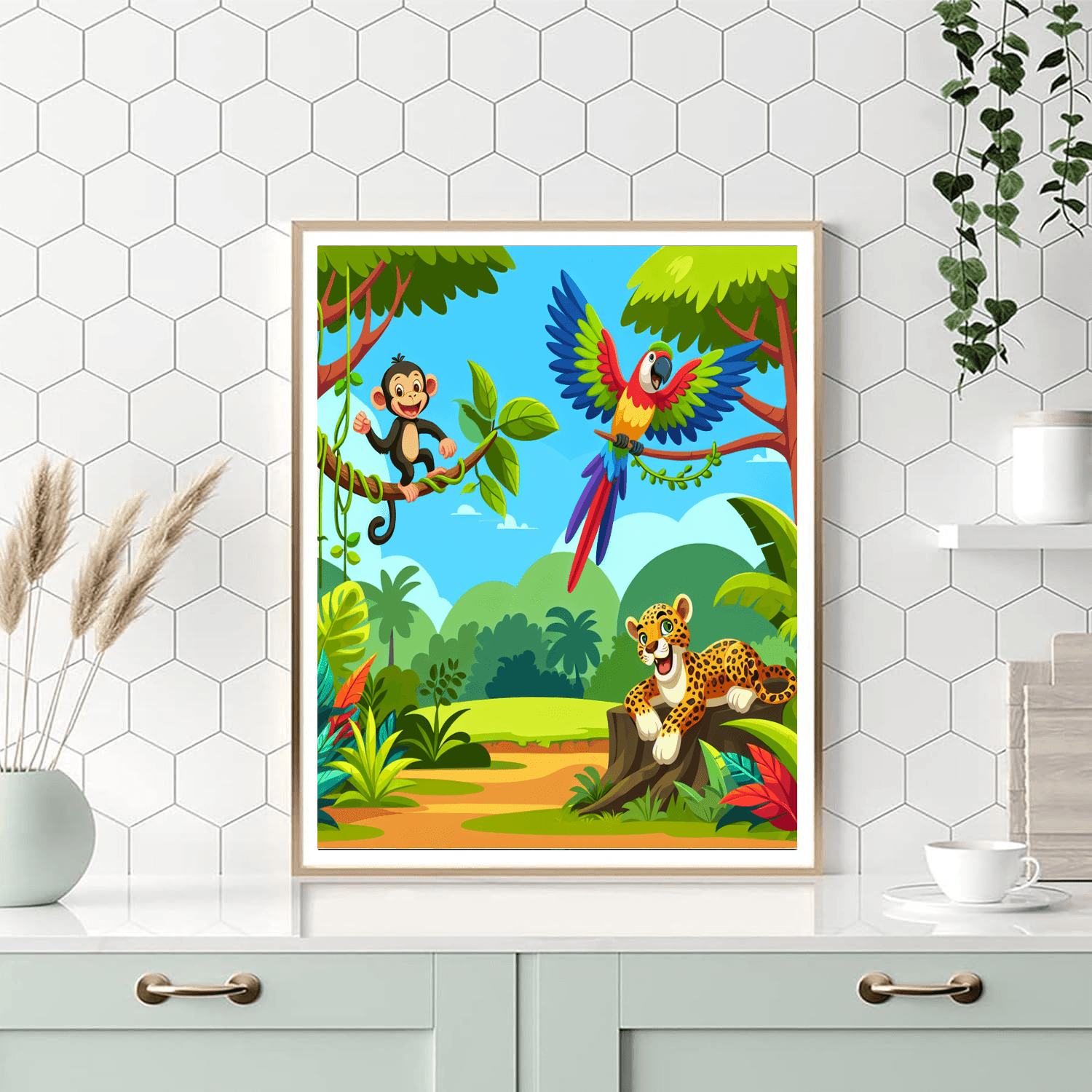 Whimsical Jungle Journey Painting By Numbers Kit