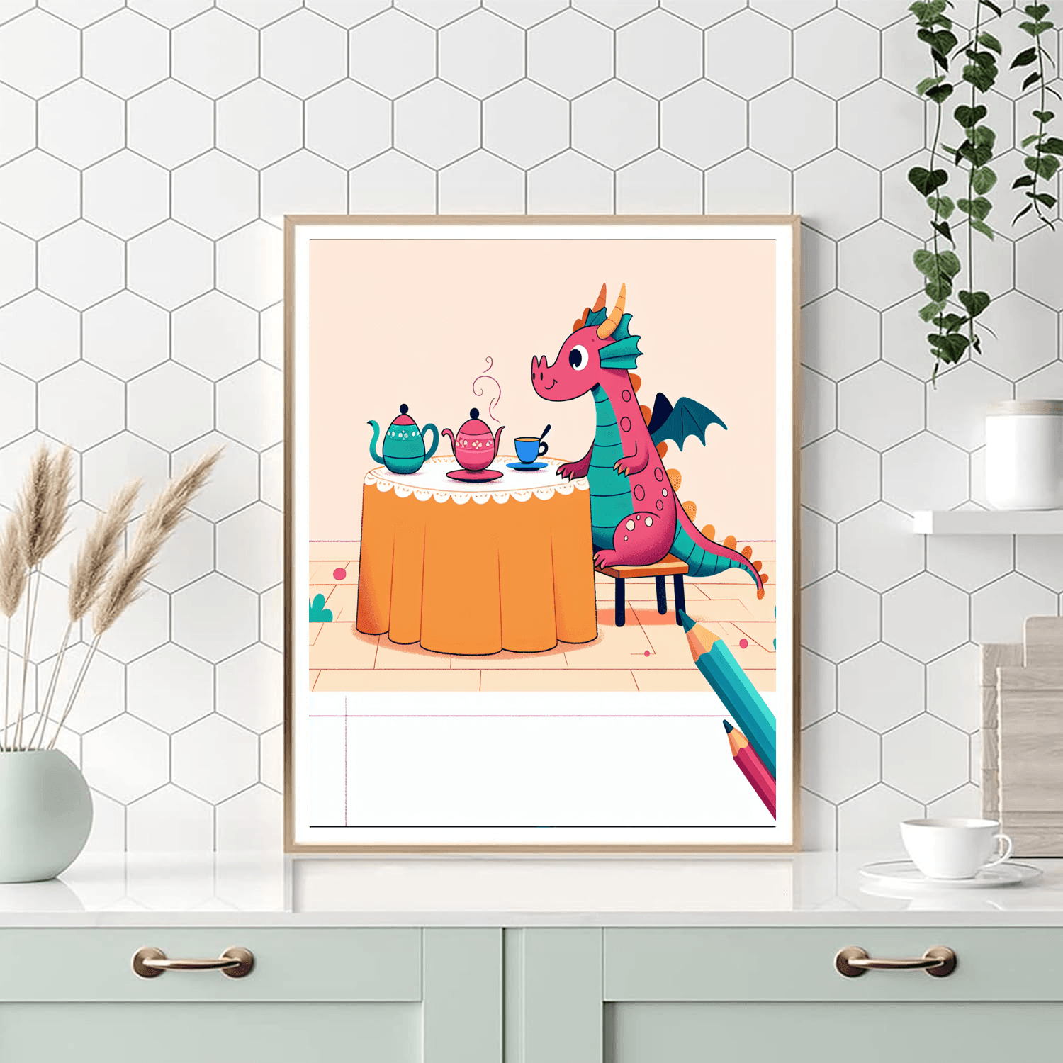 Dragon's Tea Party Number Painting