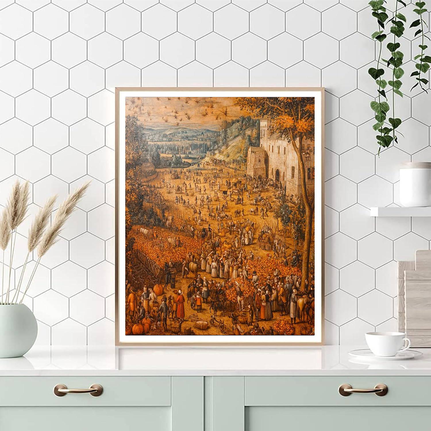 Pieter Bruegel The Elder Inspired Joyful Harvest Gathering  Paint By Numbers