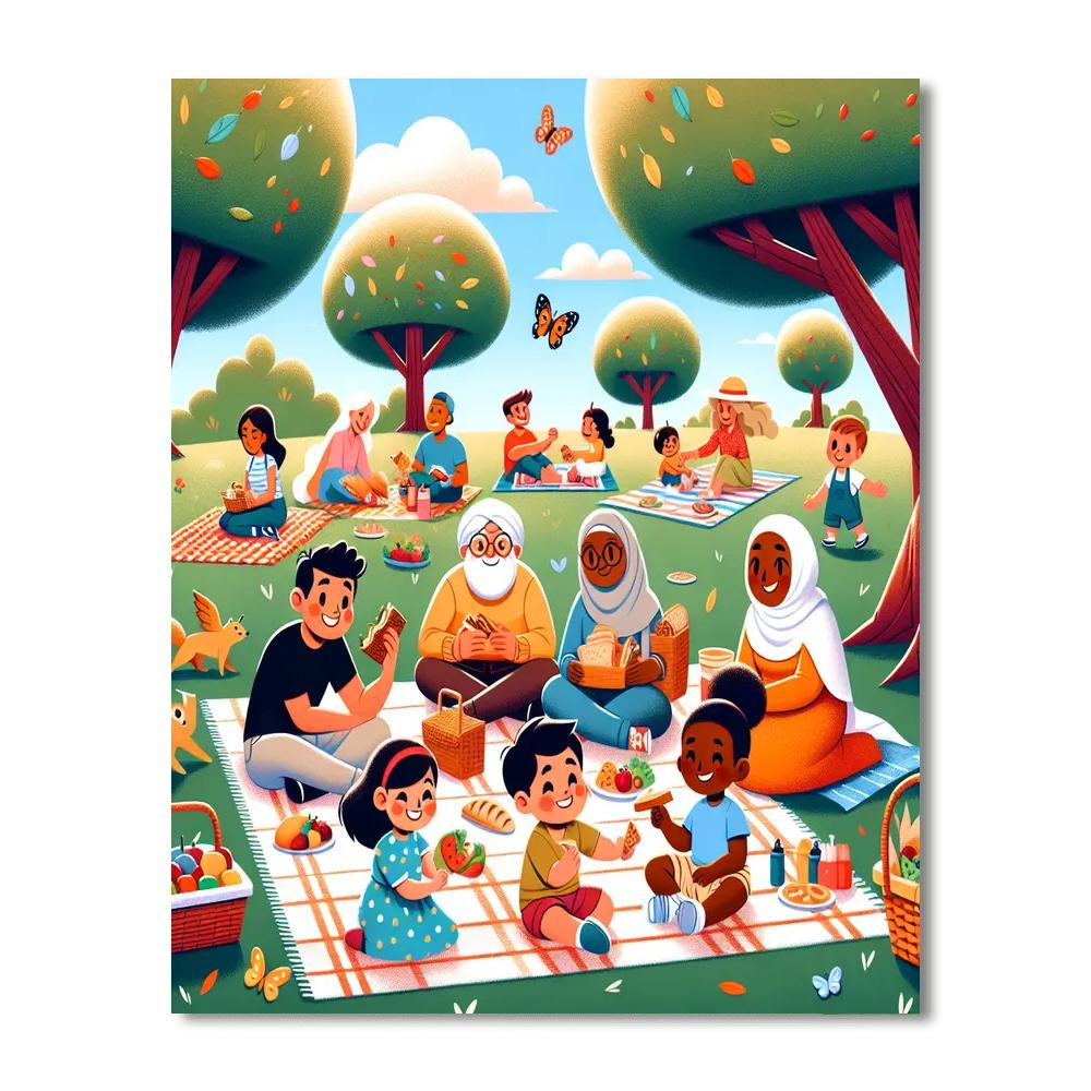Joyful Picnic Adventure Paint By Color