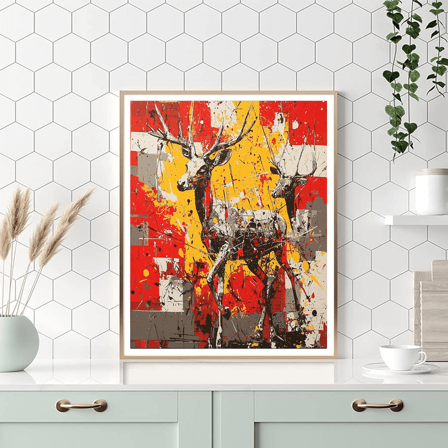 Jackson Pollock Inspired Mechanized Wild  Paint By Numbers Kits