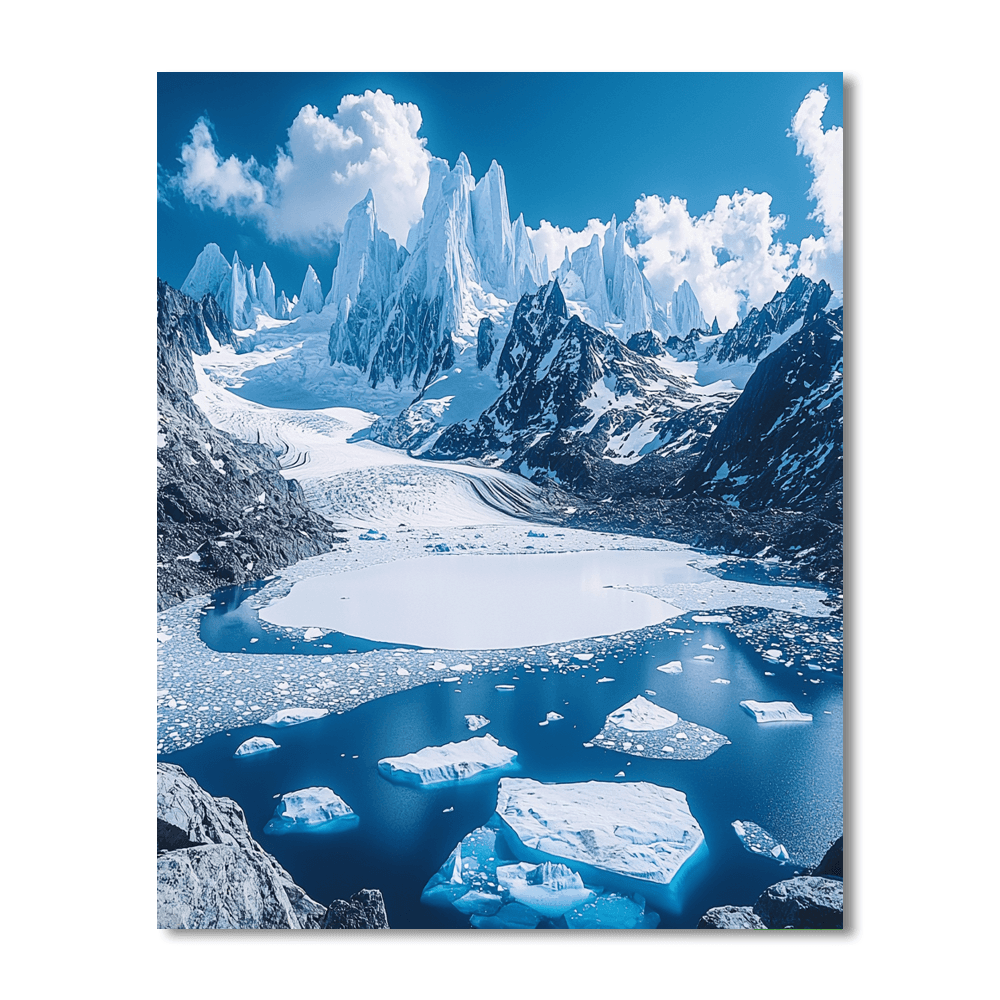 Patagonian Ice Fields DIY Paint By Numbers
