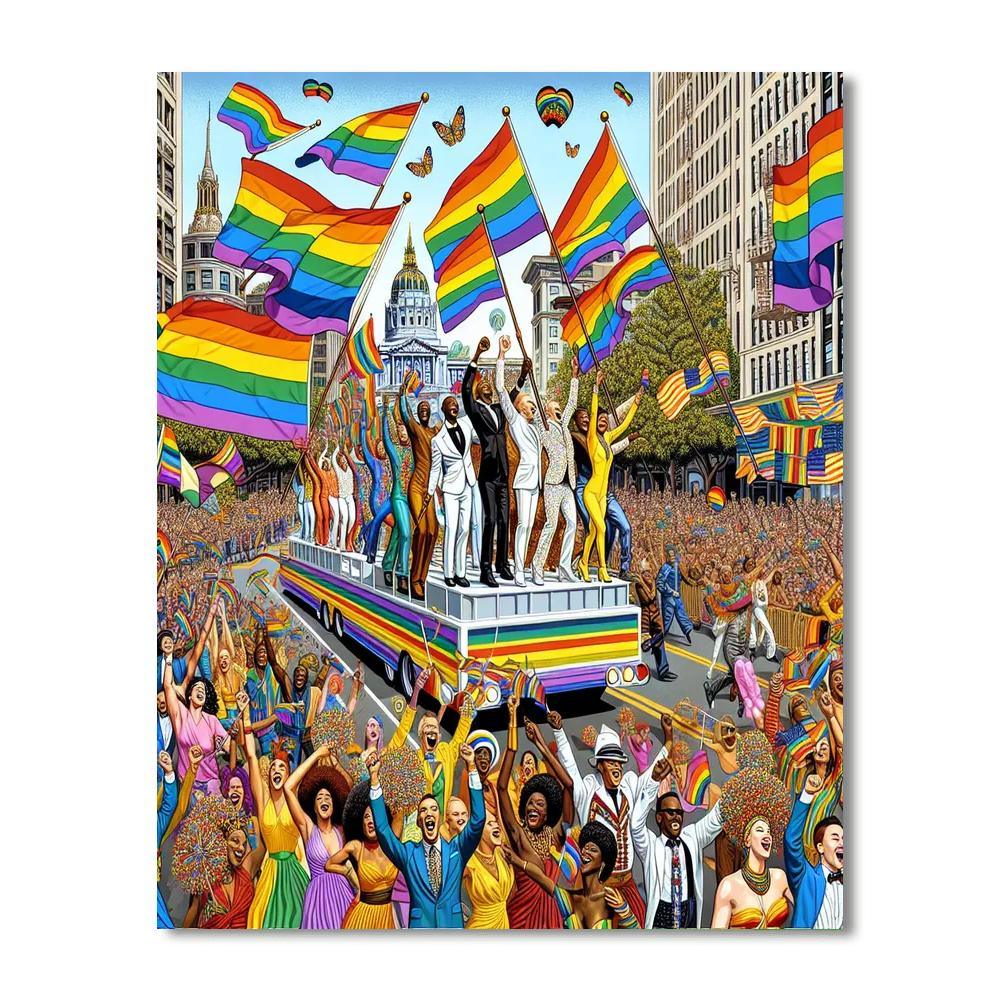 San Francisco Pride Parade - Usa DIY Paint By Numbers
