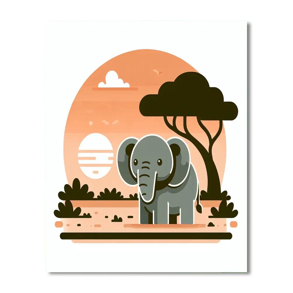 Enlightened Elephant Paint By Numbers Art