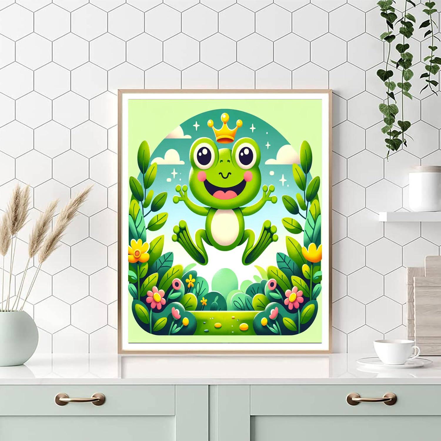 Bouncing Frog Prince Paint By Color