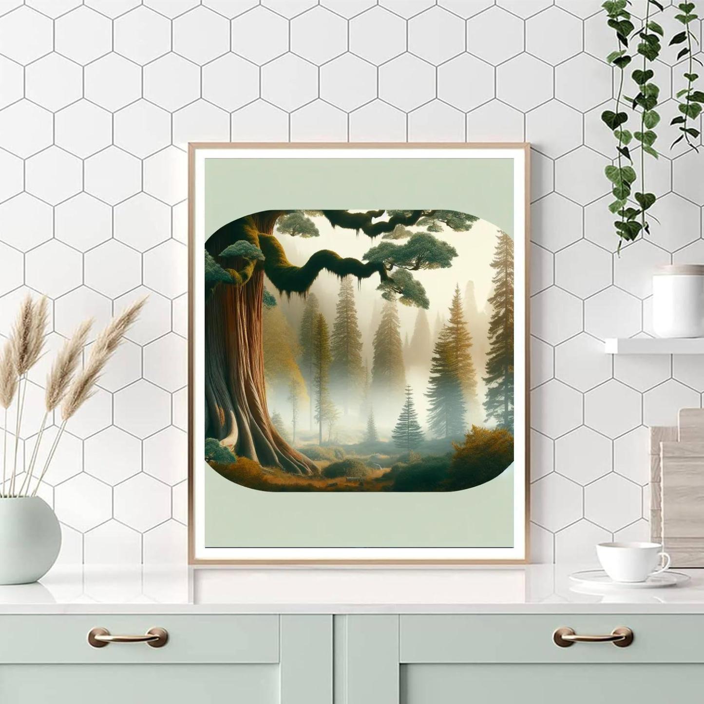Forest Whispers Retreat Number Painting