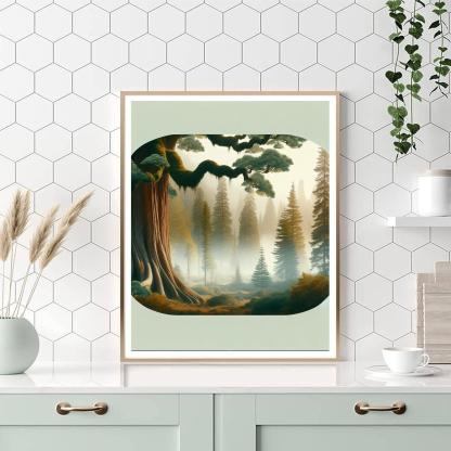 Forest Whispers Retreat Number Painting