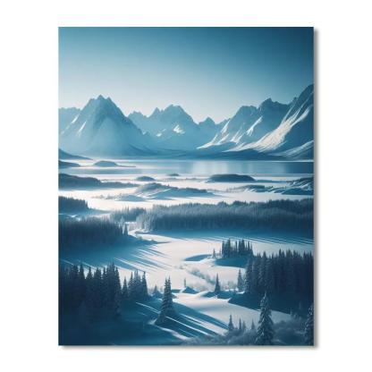 Nordic Winter Scene Paint By Numbers