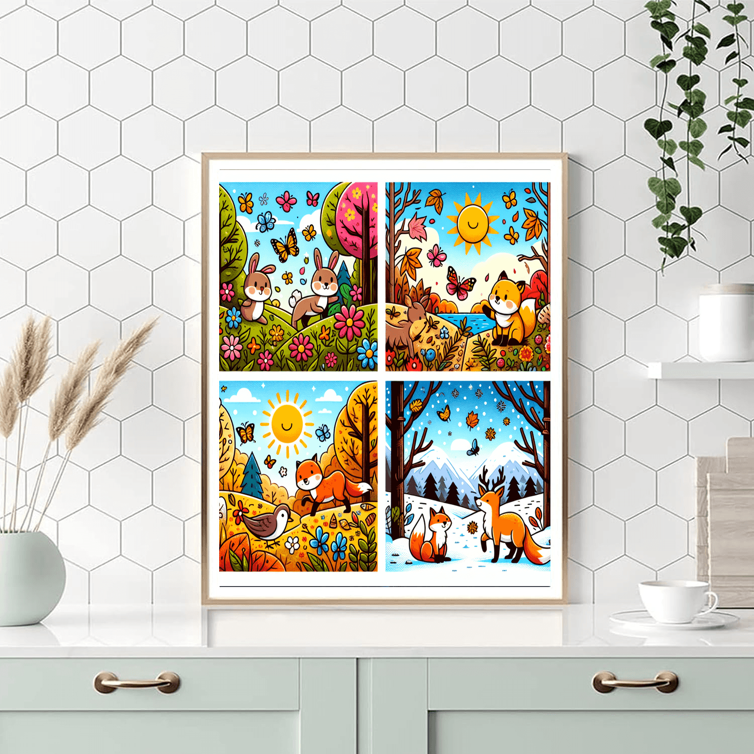 Charming Seasons Change Painting Number Kit