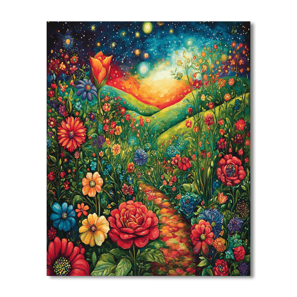 Frida Kahlo Inspired Celestial Garden Bliss  Painting By Numbers Kit