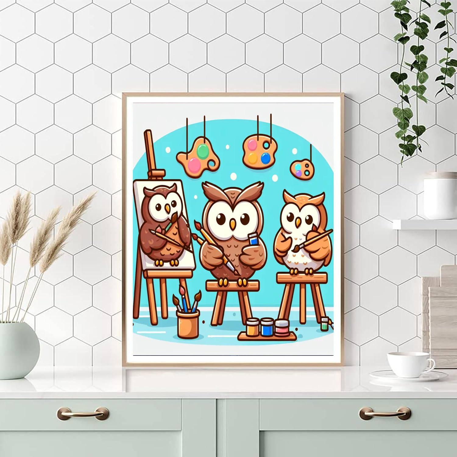 Artful Owls Paint By Numbers Art