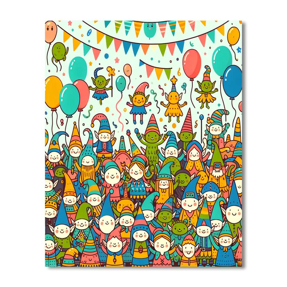 Giggling Goblin Gala Paint By Numbers Art