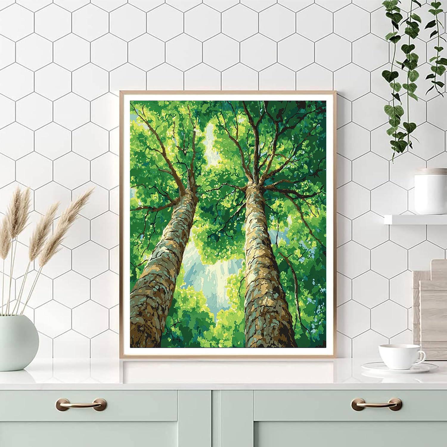 Michelangelo Inspired Majestic Trees  Paint By Color