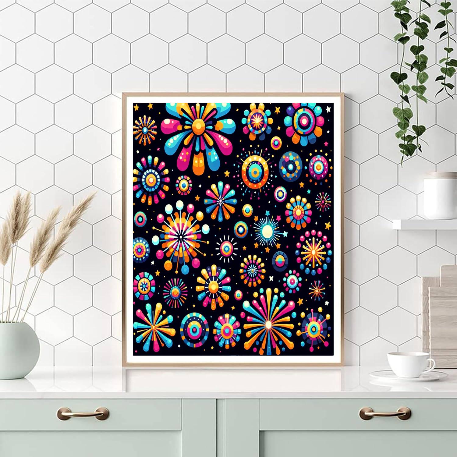 Fantastic Firework Number Painting