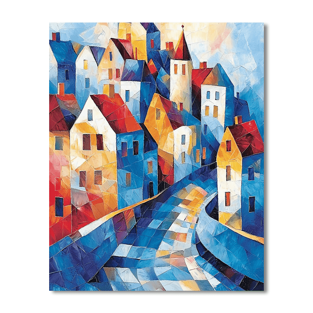 Pablo Picasso Inspired Cubist Cityscape Adventure  Numbered Painting Kits