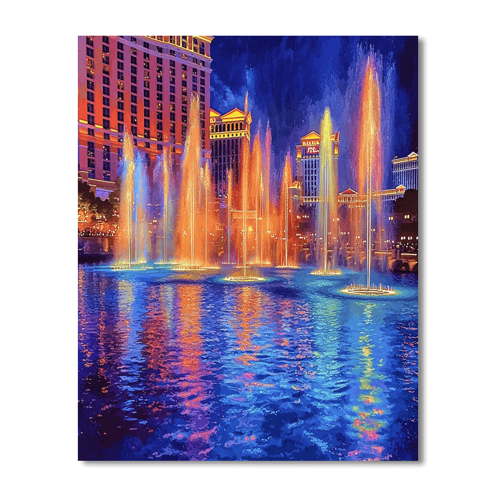 Bellagio Fountains Paint By Numbers