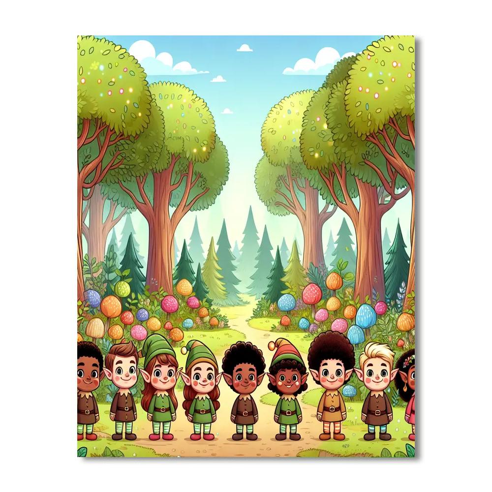 Mystical Elf Woodland Paint By Numbers Art