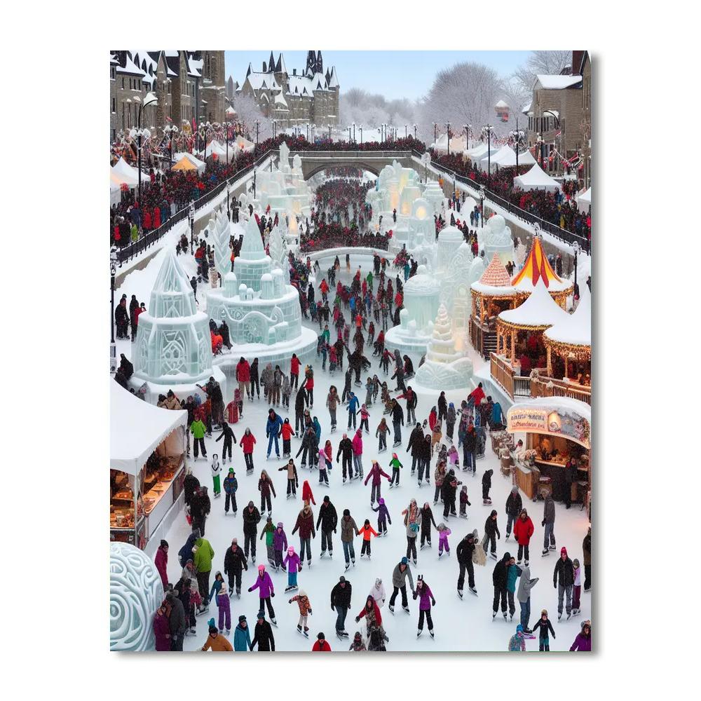 Winterlude Festival Painting Number Kit