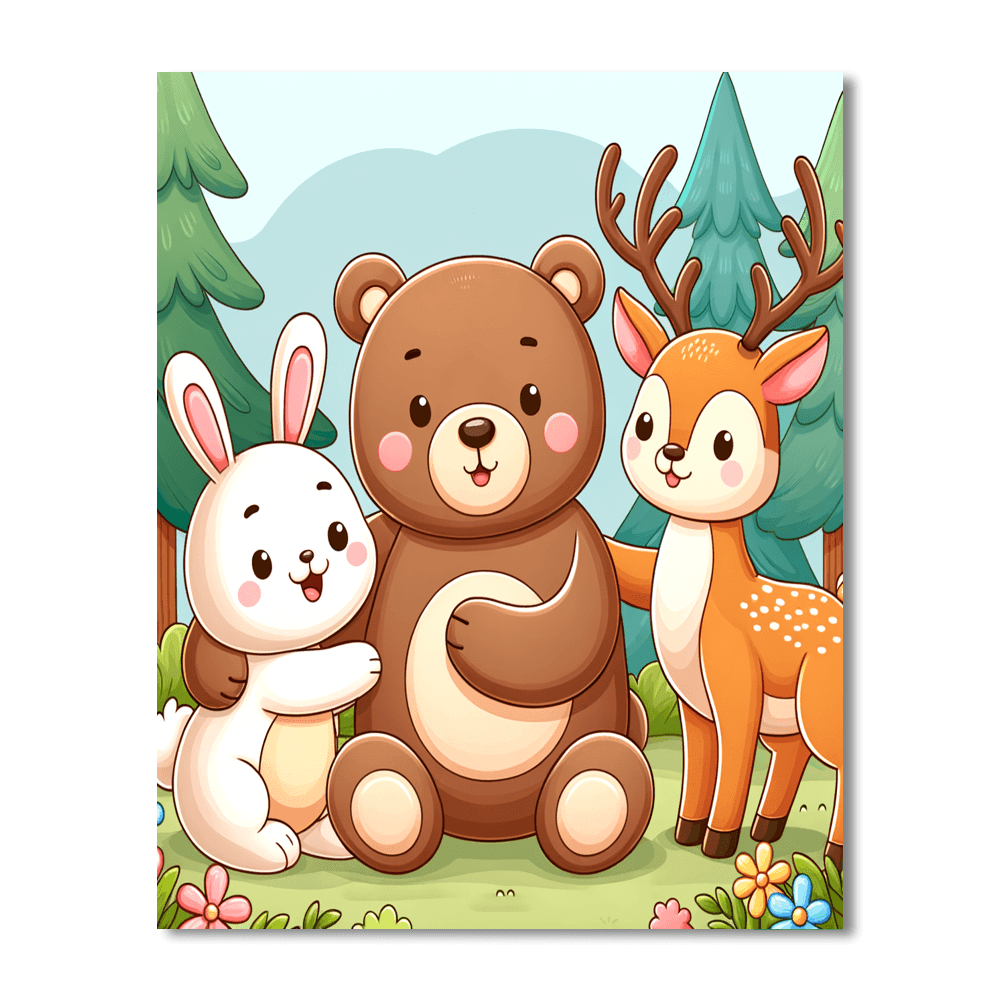 Adorable Woodland Friends Painting By Numbers Kit