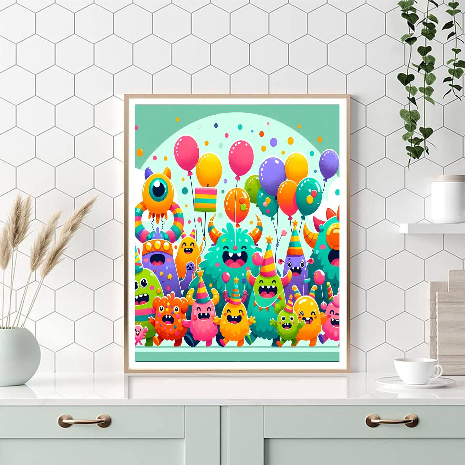 Joyful Monster Parade DIY Paint By Numbers