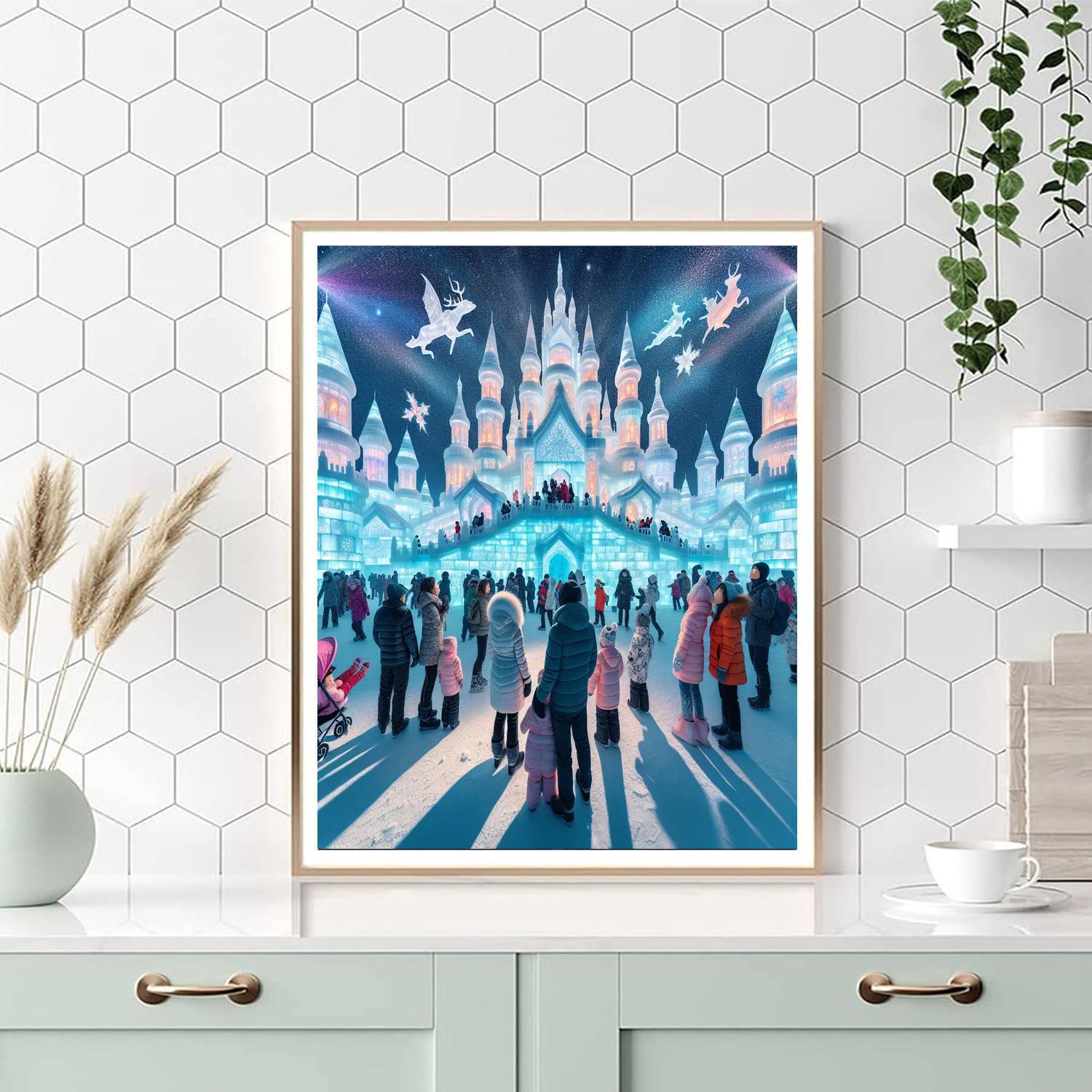 The Harbin International Ice And Snow Sculpture Festival Paint By Numbers Art