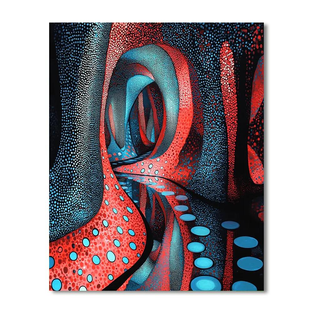 Yayoi Kusama Inspired Mirrored Reality  DIY Paint By Numbers