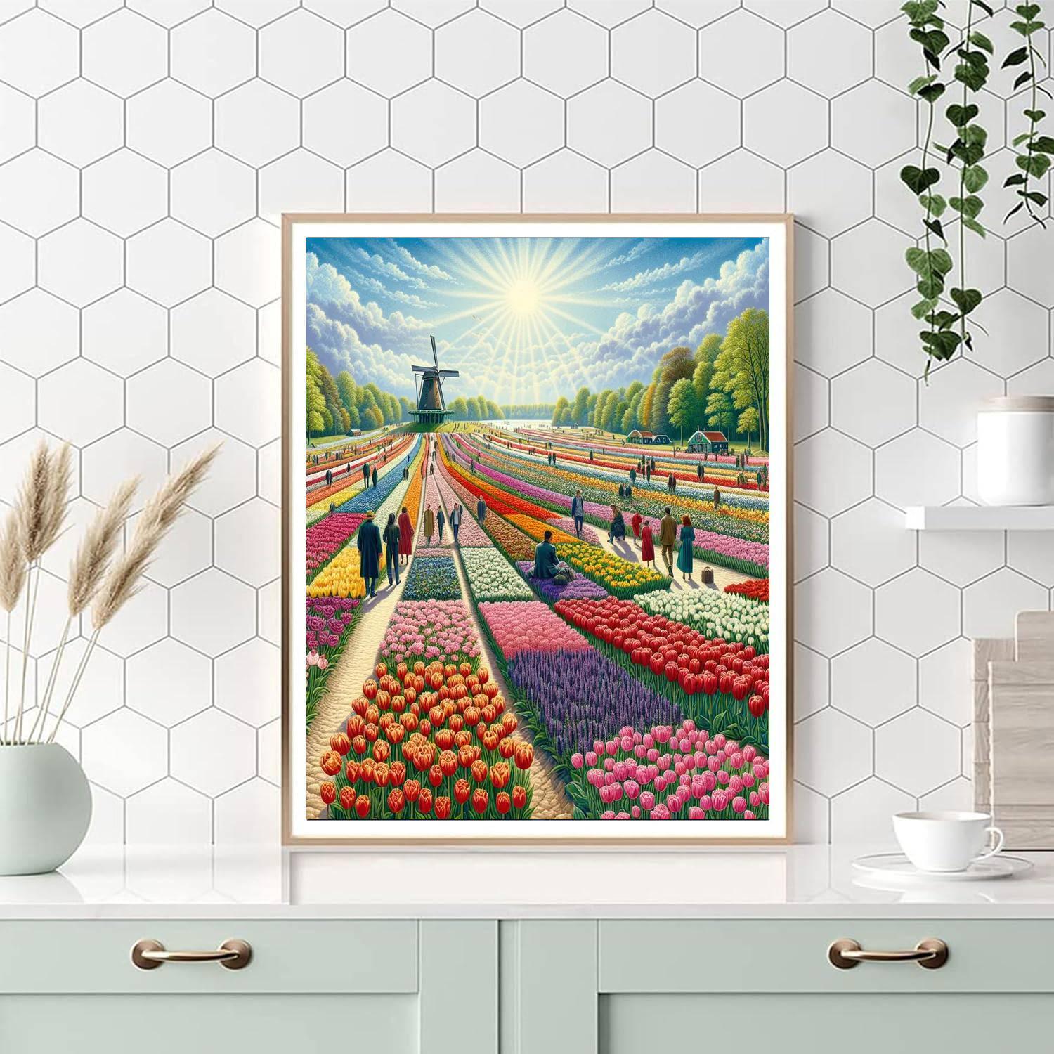 Holland Tulip Festival - Netherlands Paint By Color