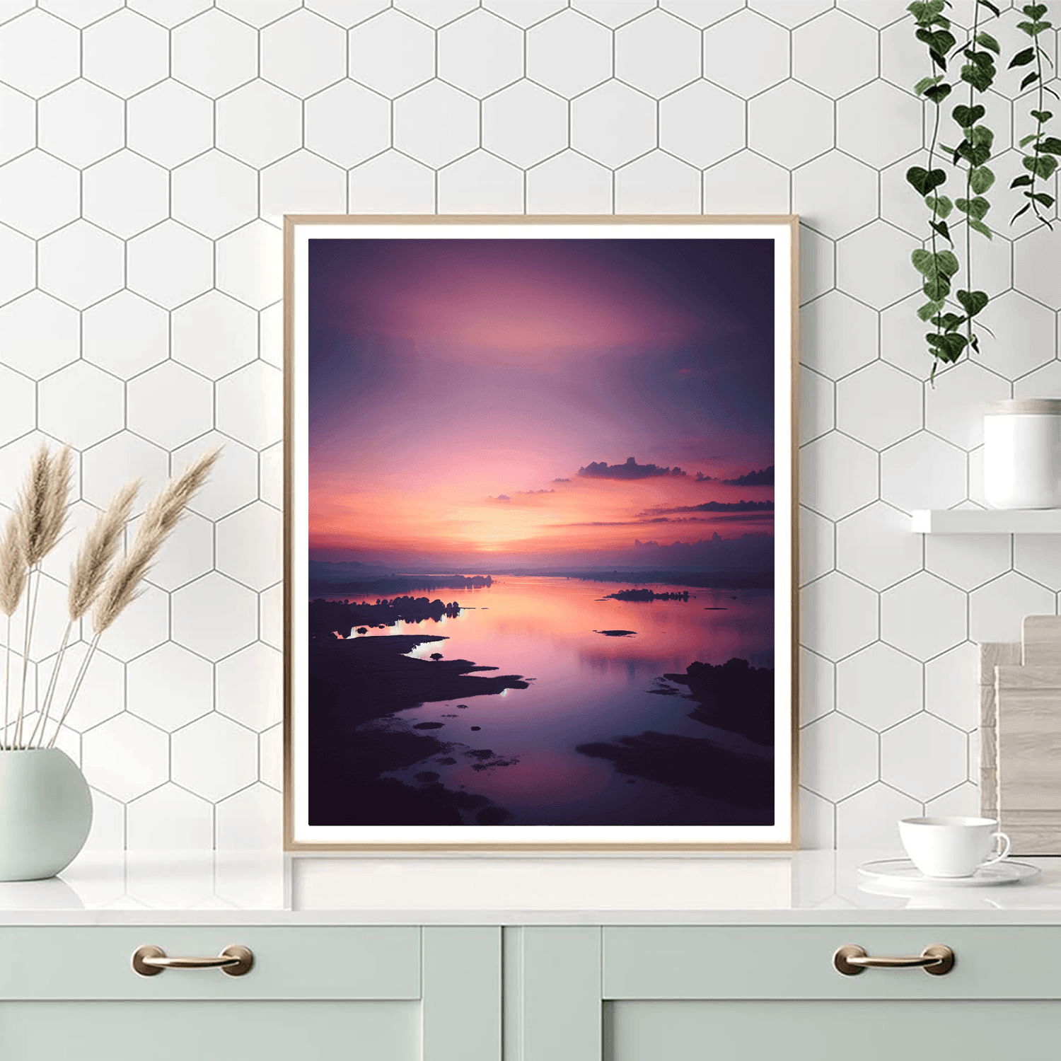 Dreamy Lakeside Dusk Paint By Color