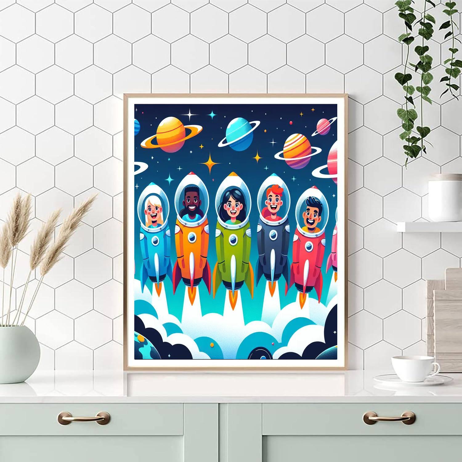 Brave Space Explorers Paint By Numbers Kits