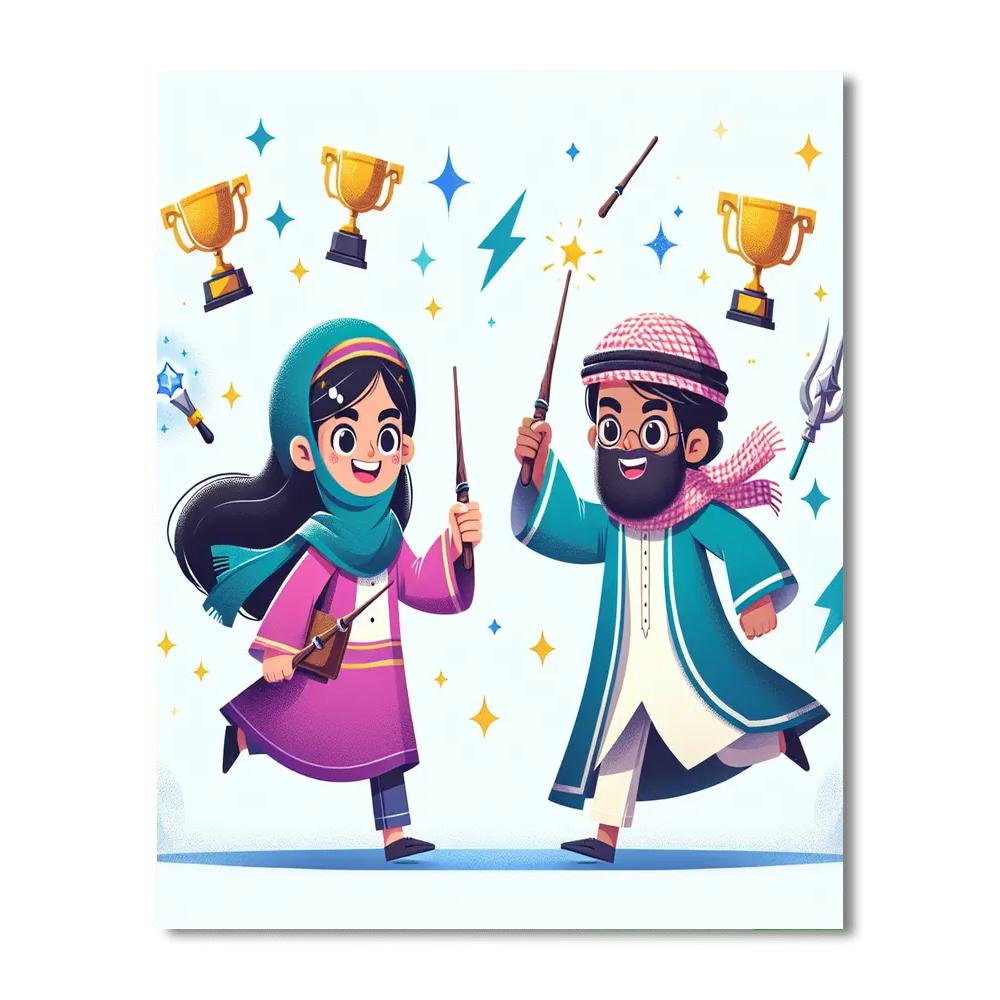 Wizard Tournament Adventure Painting Number Kit