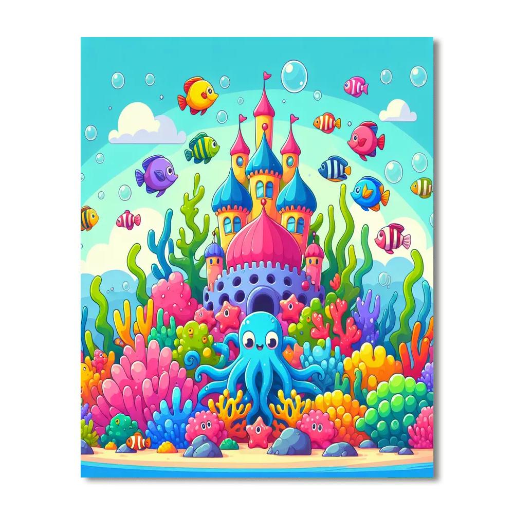 Colorful Coral Castle Number Painting