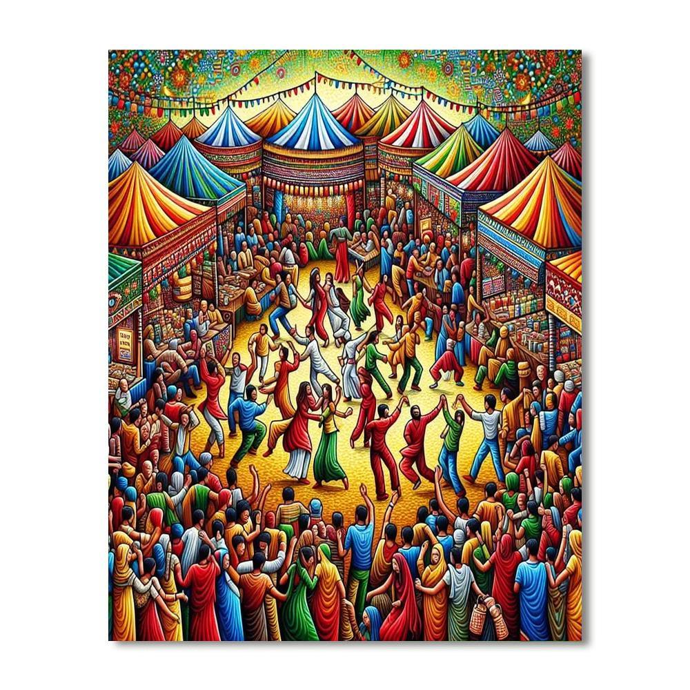 Lively Festival Celebration Paint By Color