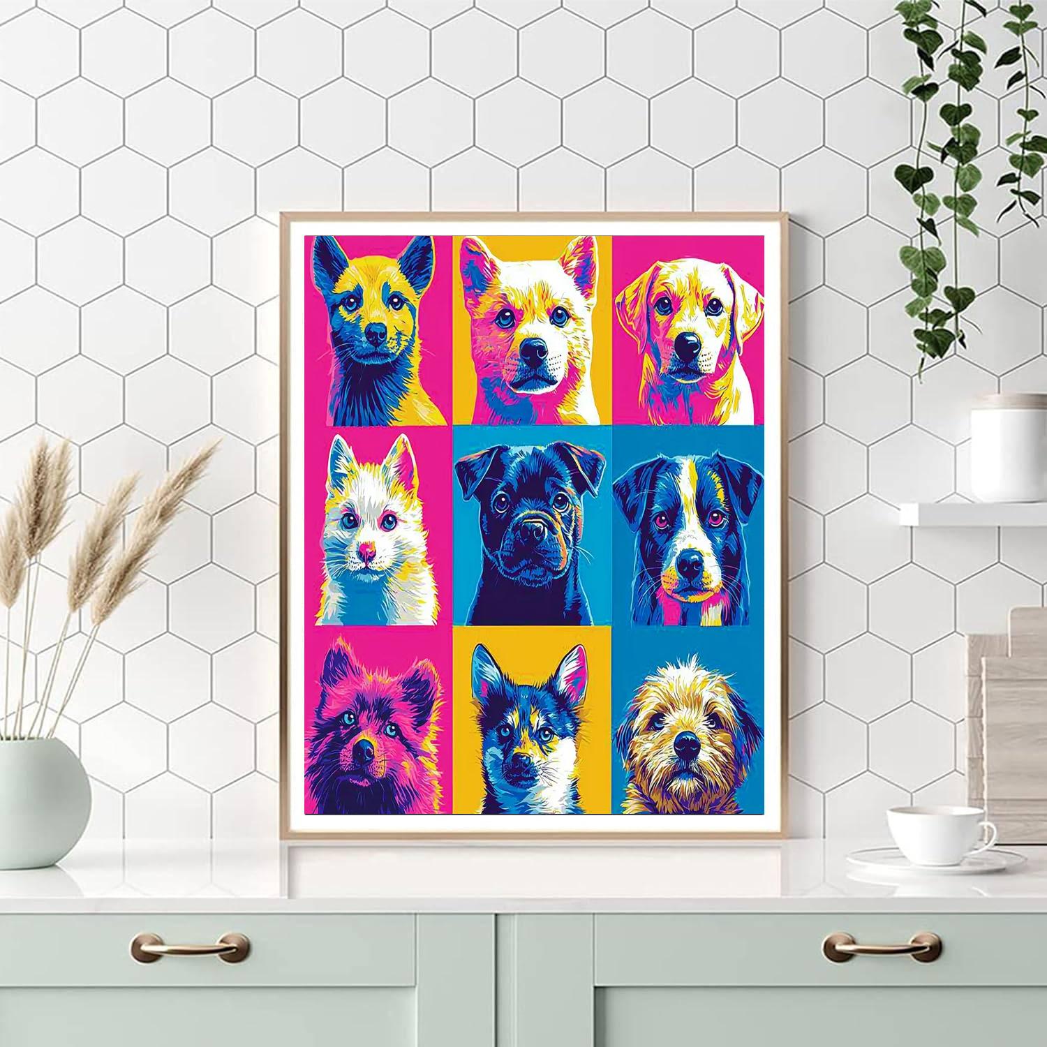 Andy Warhol Inspired Colorful Animal Portraits  Paint By Numbers