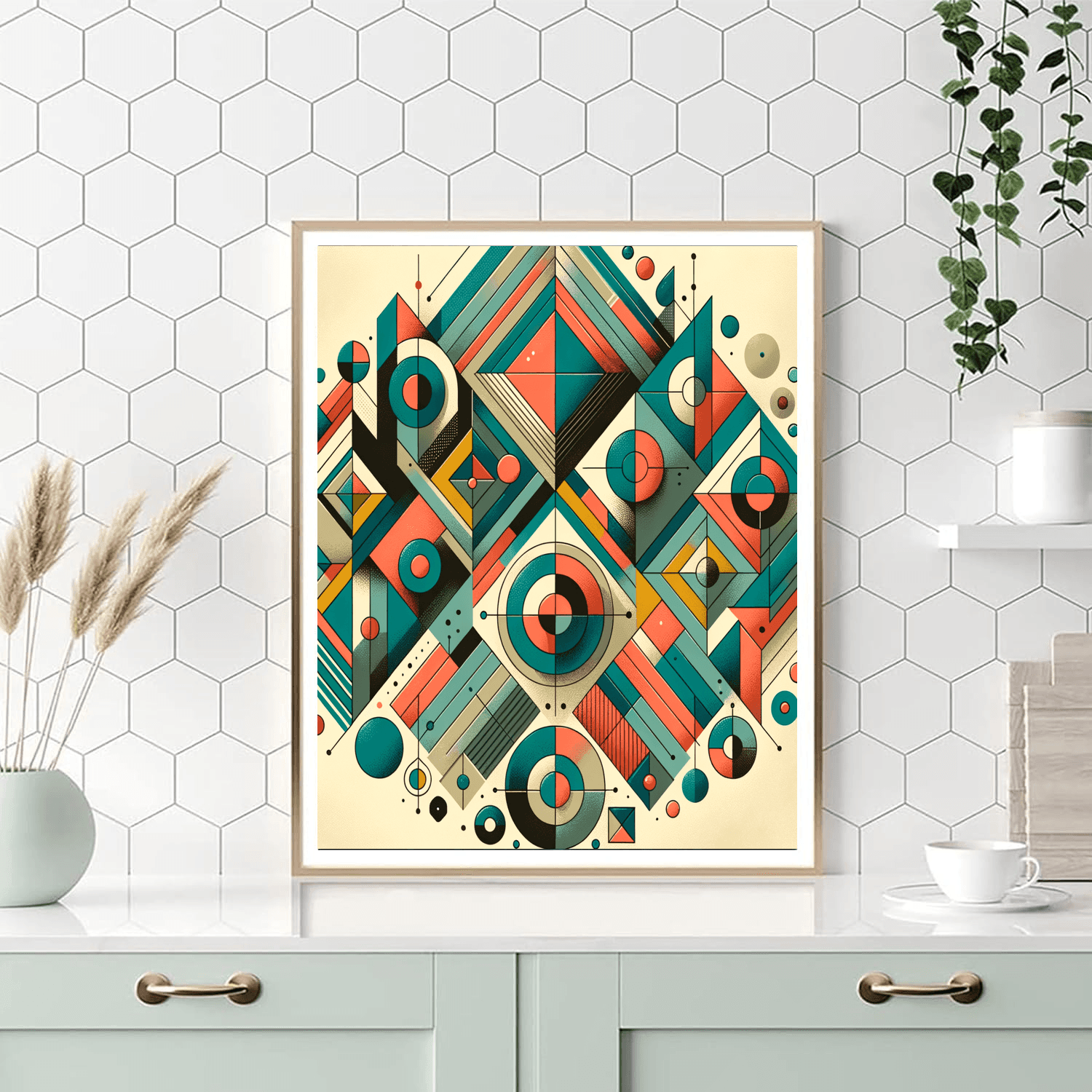 Bold Geometric Patterns DIY Paint By Numbers