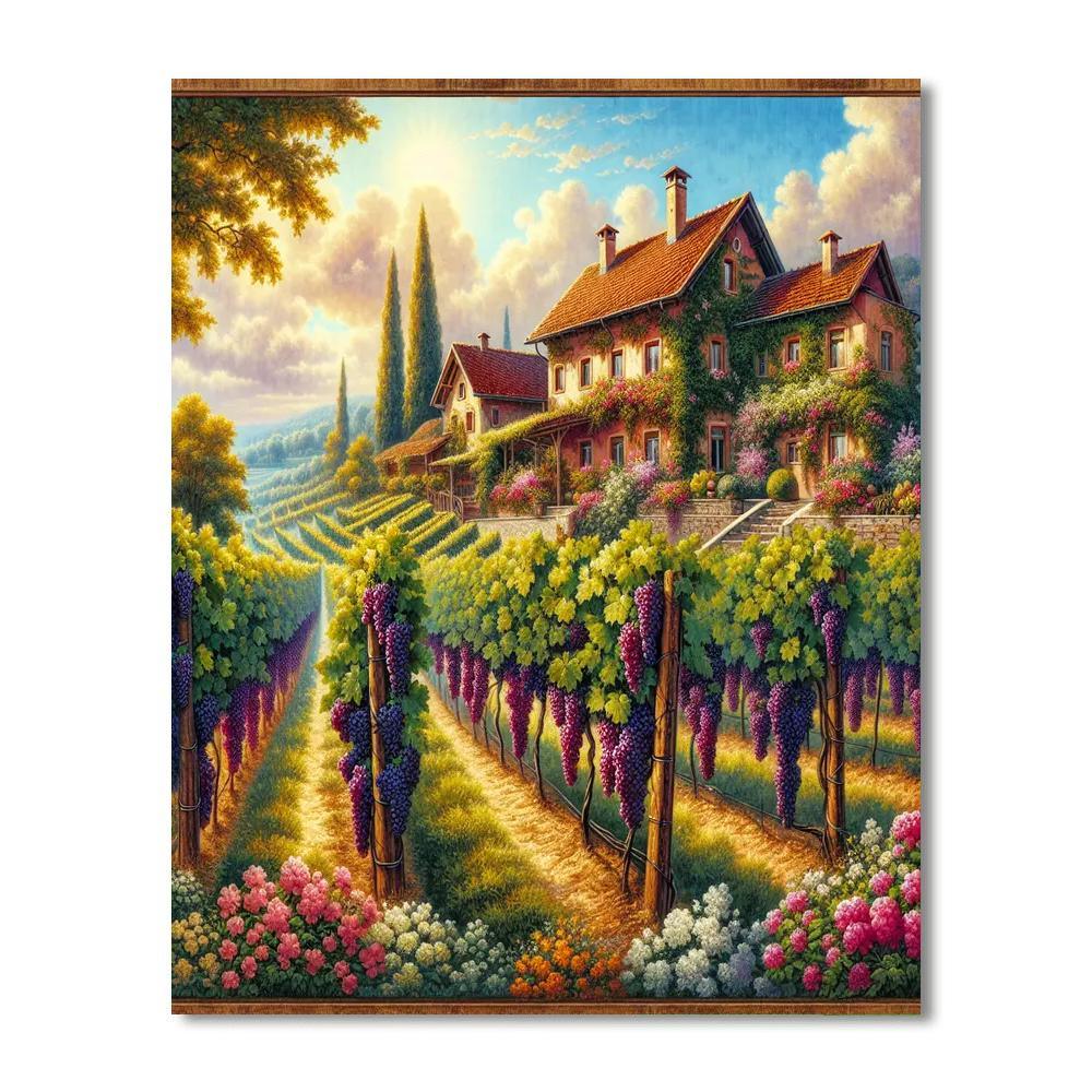 Classic Vineyard Escape Paint By Numbers Art