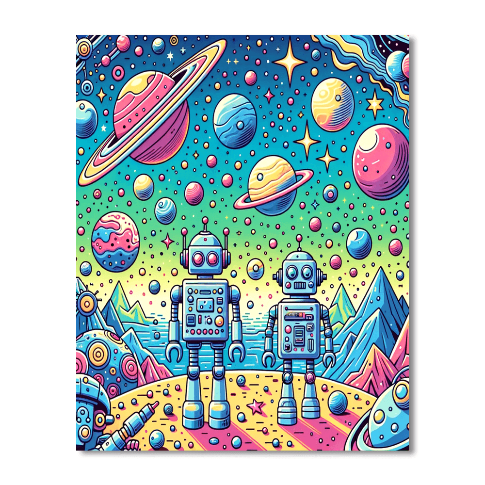 Robot Galaxy Quest Paint By Number