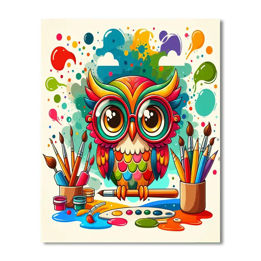 Artistic Owl Painting Number Kit