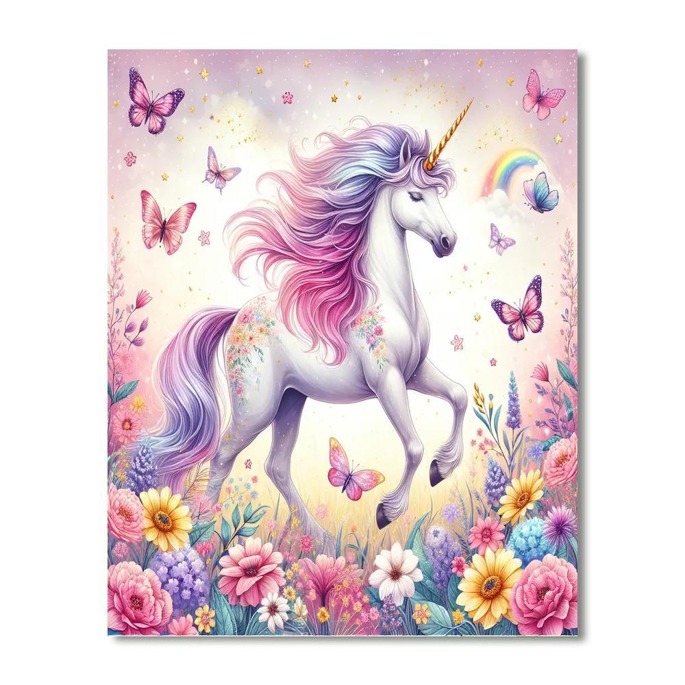 Fanciful Unicorn Dreams Paint By Numbers Art