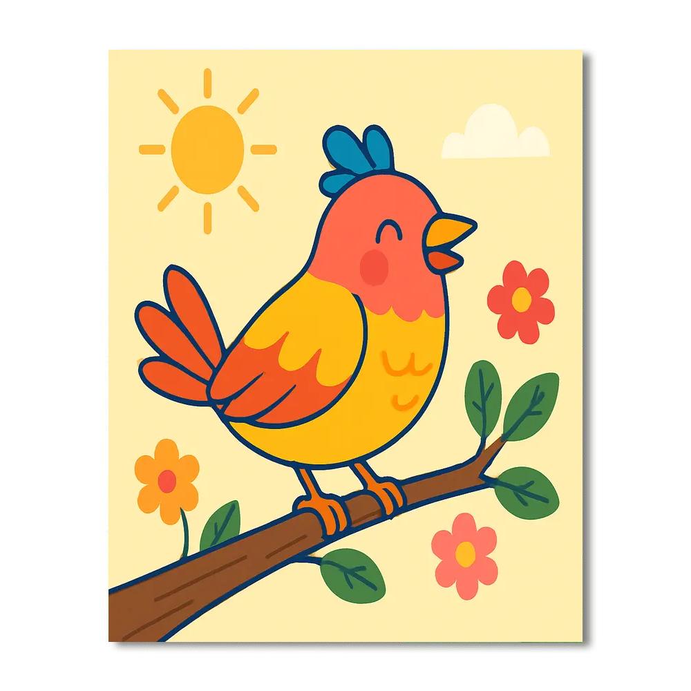 Joyful Bird Numbered Painting Kits
