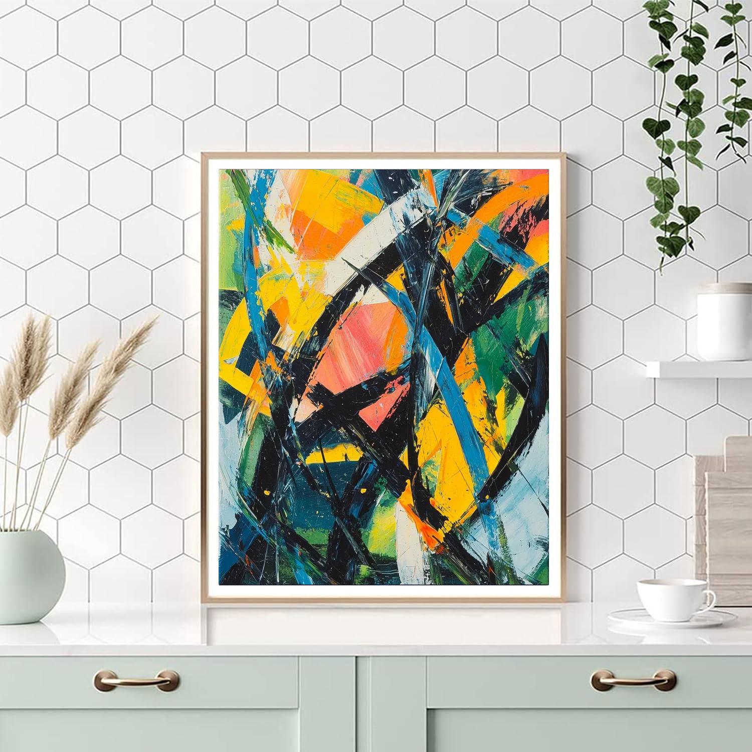 Jackson Pollock Inspired Pollock's Chaotic Harmony  Numbered Painting Kits