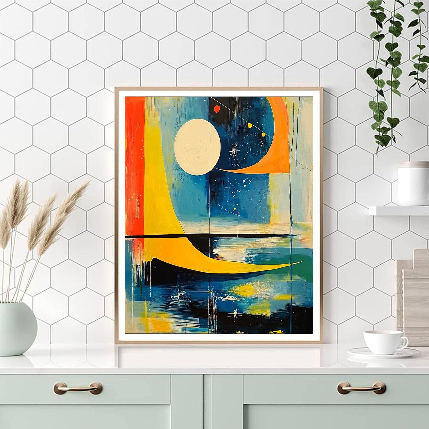 Joan Miró Inspired Dynamic Dreamworld  Paint By Color