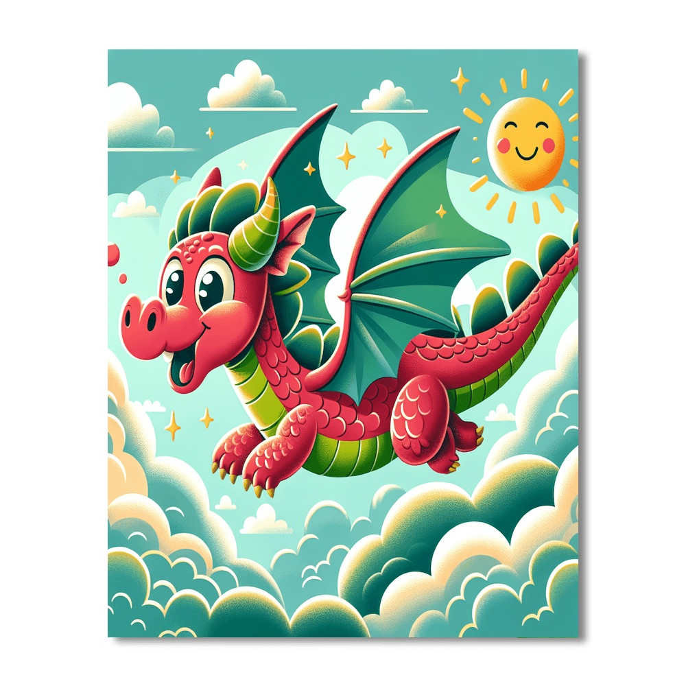 Dashing Dragon Number Painting