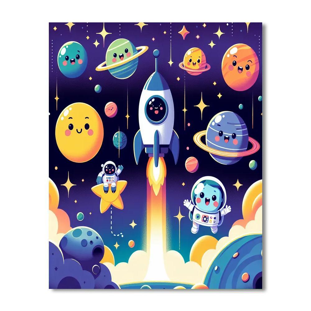 Space Exploration Adventures Painting By Numbers Kit