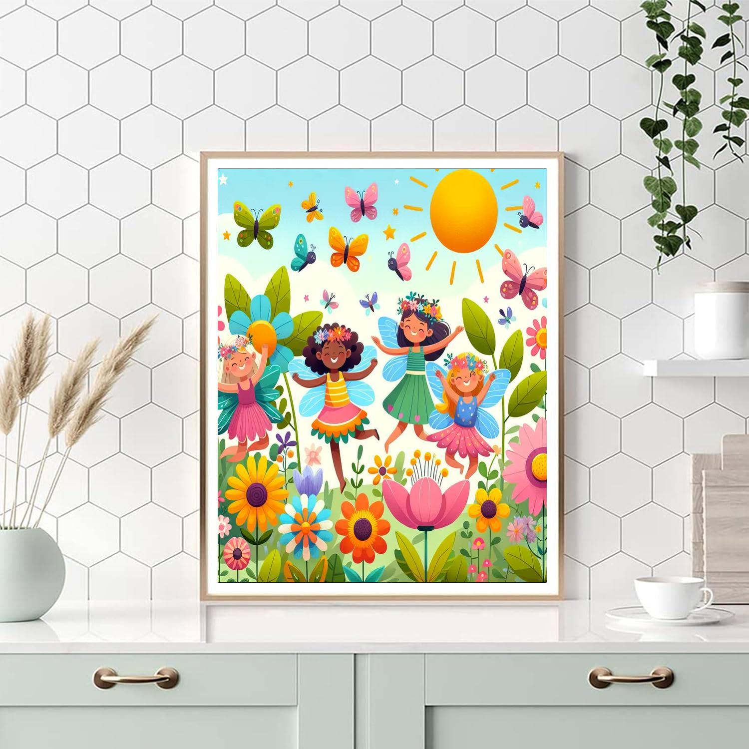 Fantasy Flower Fairies Paint By Numbers Art