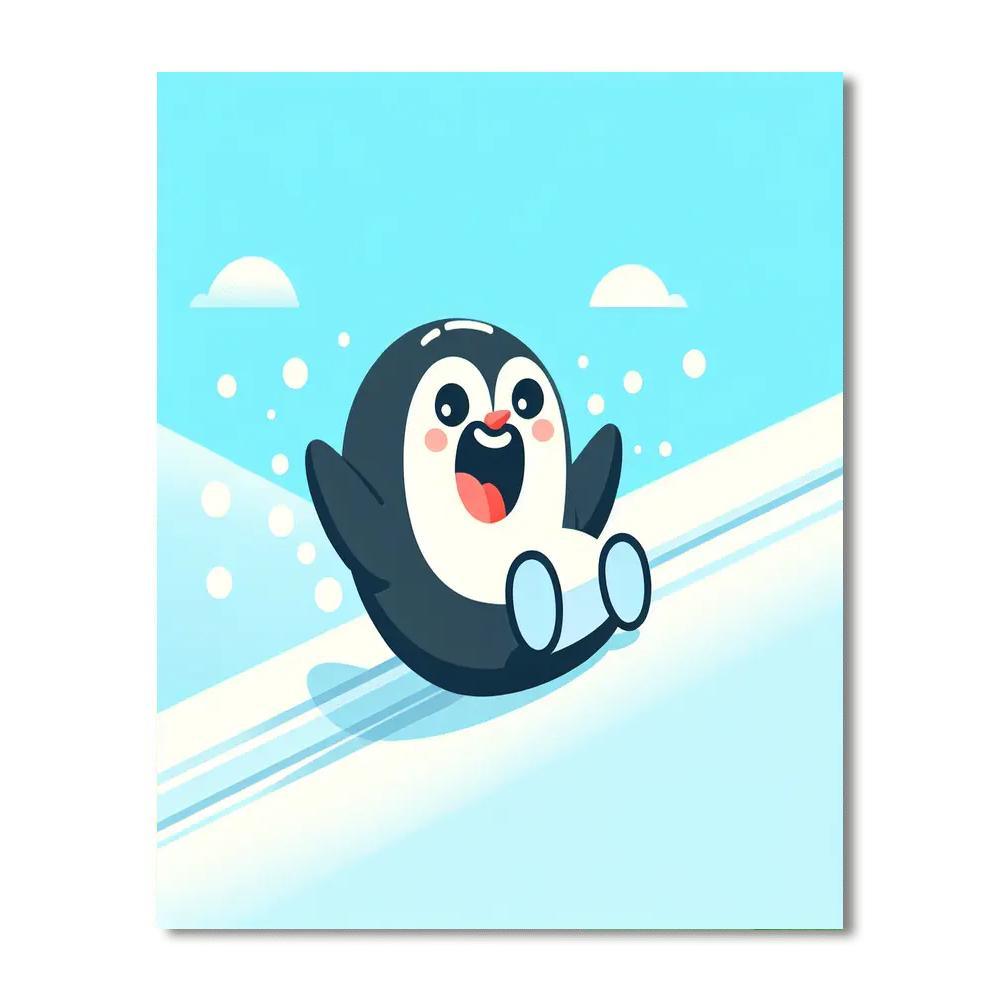 Penguin Arctic Adventure Number Painting