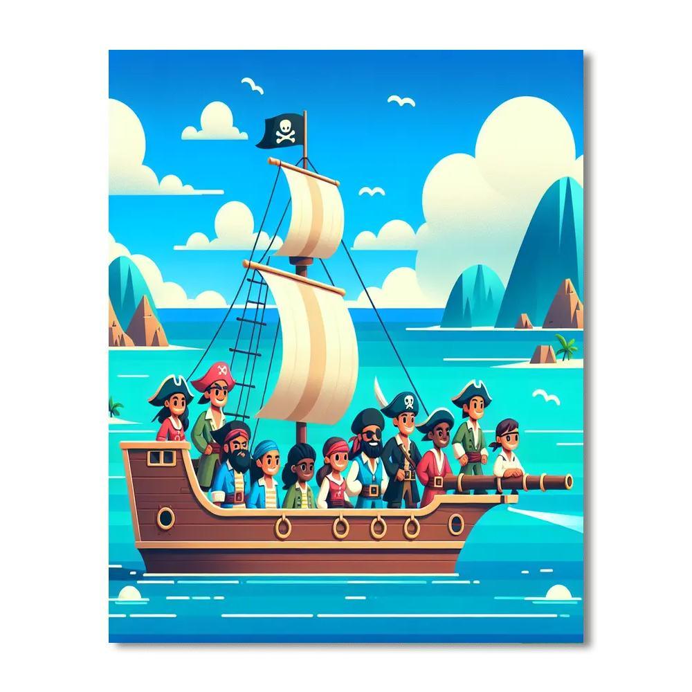 Pirate Treasure Expedition Paint By Number